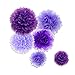 Fecedy™ 18pcs Tissue Paper Pom Poms Flower Ball for Wedding,Festival,Party Decoration (Purple)