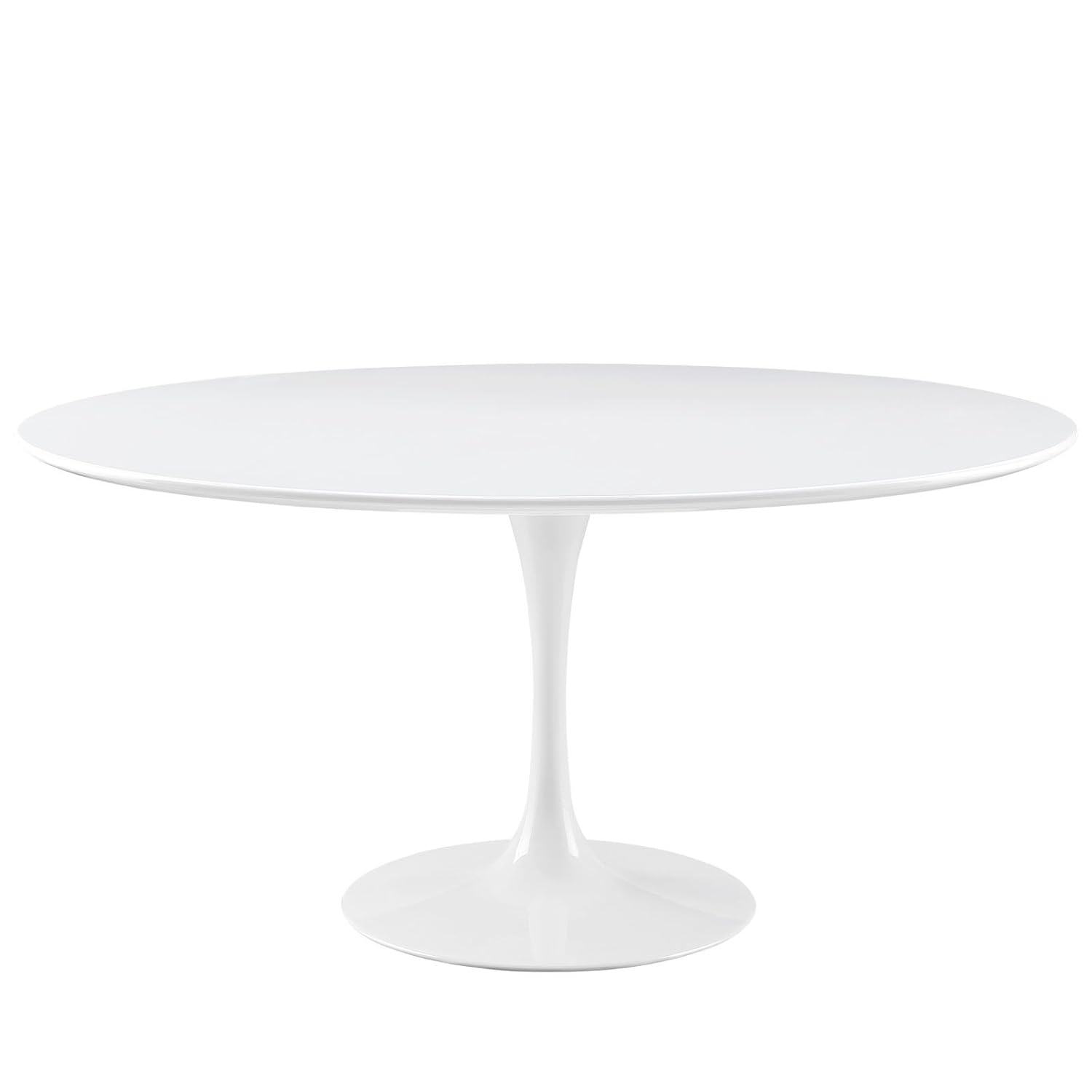 Saarinen style tulip dining table - mid century modern white round table