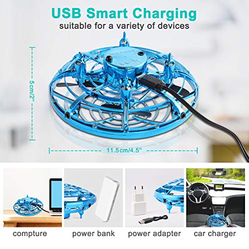 image for semai Flying Toys for Kids Mini UFO Drone Hand Operated Drones with 2 