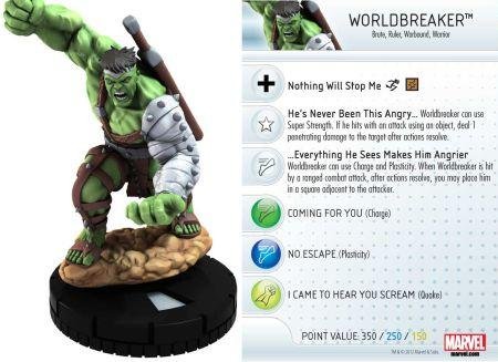 Wizkids Heroclix Marvel 10th Anniversary #13 Worldbreaker Hulk Figure with Card