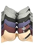 WHITE APPAREL Women's Basic Plain Bras (Packs of 6) - Various Styles
