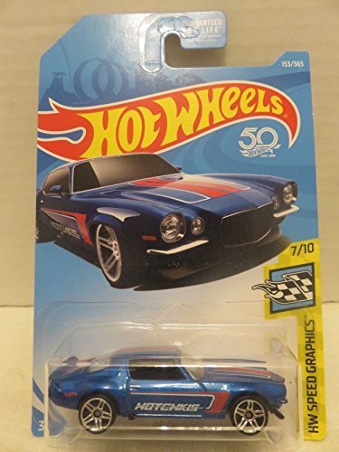 Hot Wheels 2018 50th Anniversary HW Speed Graphics '70 Camaro 153/365, Blue
