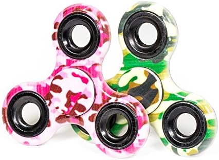 Hand Spinner Fidget New Popular Relieve Stress Plastic finger Spinner for Kids 2017 (Two Pcs Pink Camo and Camo))
