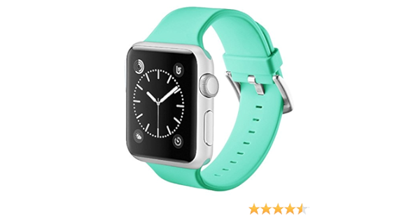 Noya Apple Watch Correa Serie 1 Serie 2 Serie 3, Suave Reemplazo de Silicona Sport Banda Correa de Muñeca con Hebilla para iWatch Band Correa de Sport ...