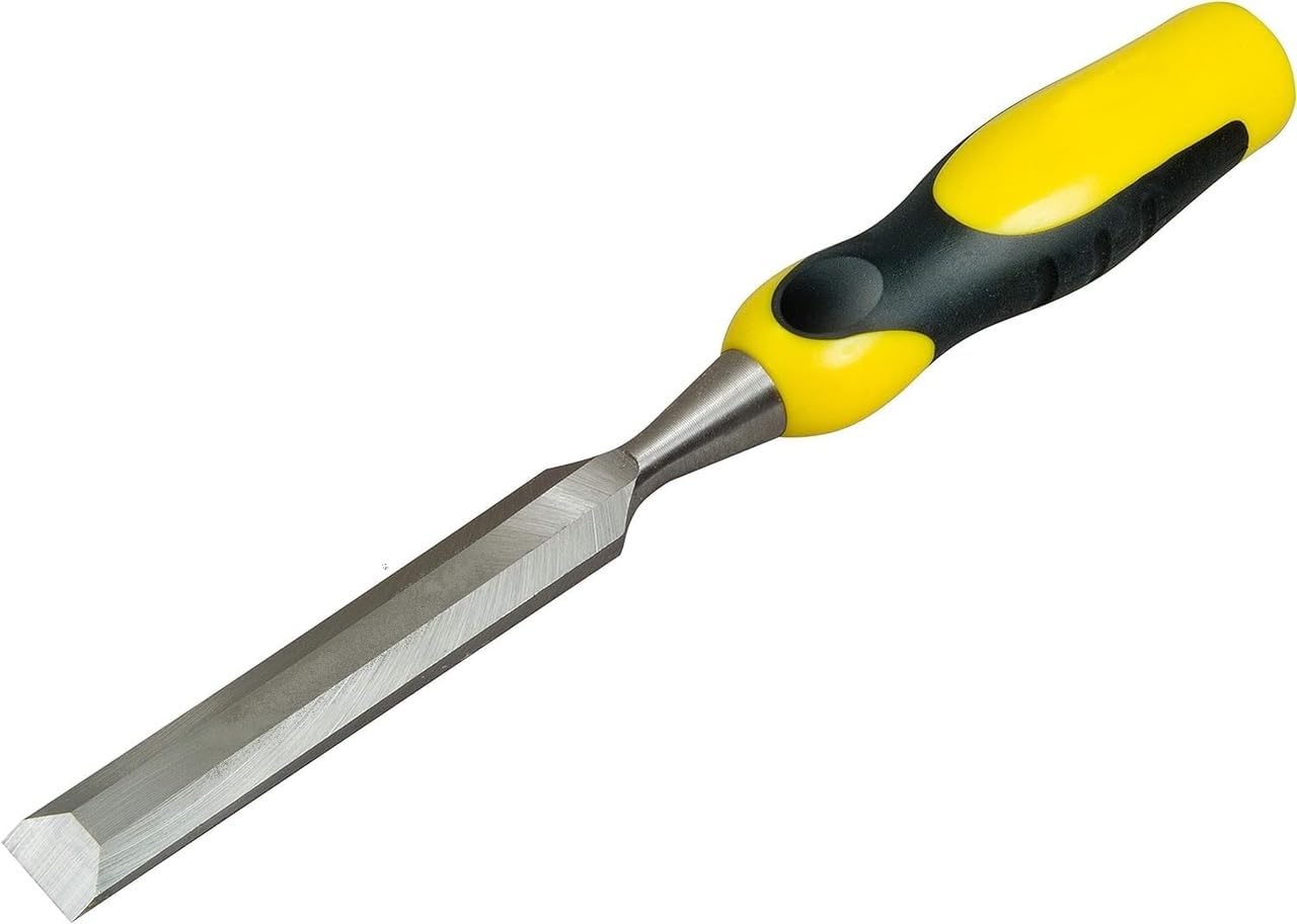 Bricoleva Professional Wood Chisel - 6mm, Wood Handle, Bevel Edge, Steel Blade - Ideal for Carpentry Work