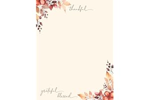 Great Papers! Stationery Fall Letterhead, Thankful, Grateful, Blessed, 8.5"x11", Printer Friendly, 50 Sheets (2025043)