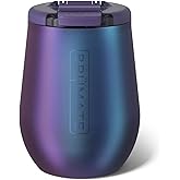 BrüMate Uncork'd 14oz 100% Leakproof Insulated Wine Tumbler | Locking Lid | Insulated Stainless Steel Wine Glass | Perfect For Travel & Outdoors | BPA-Free (Dark Aura)