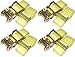 DKG STRAPS 2” x 12’ E Track Ratchet Straps – Enclosed Trailer Tie Down & Dry Van Cargo Straps – Standard E Track Spring Fittings or Connectors – Heavy Duty Steel Ratchet & Polyester Webbing (4 Pack)