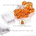 Jhua 20-LED Orange Pumpkin Lights 80inches 3D Pumpkin LED String Light Powered by Battery LED Fairy String Lights for Halloween Christmas Festival Decoration Lanterns Lights String