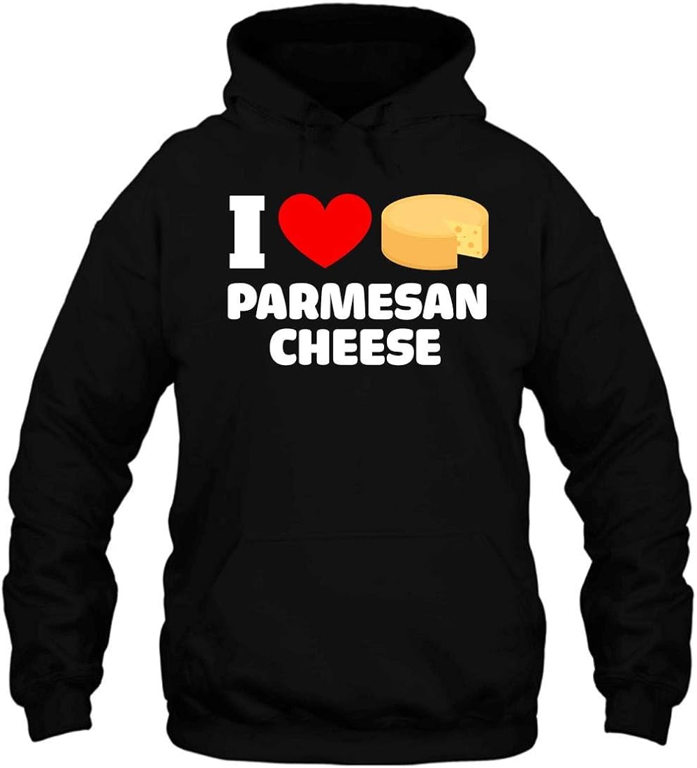 Amazon Com I Love Parmesan Cheese Pullover Hoodie Black Clothing