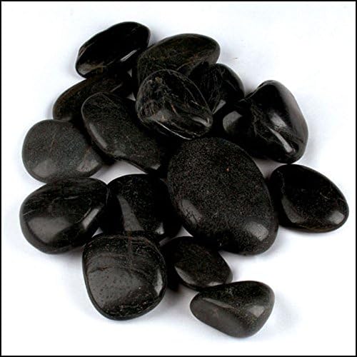 30 Lbs Large Polished Natural Black River Rocks Garden Stones