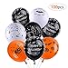 Balloons for Halloween Decoration,100Pcs 12 Inch Premium Quality Latex Balloons Skeleton Bat Specter Pumpkin Spider Web Latex Balloons for Halloween Party Decorative