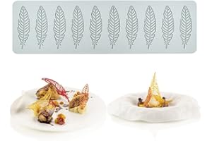 TUKE Chocolate Silicone Molds 3D Hollow Feather Leaf Fondant Mold Geometric Shaped Candy Mold Cupcake Cake Topper Sugar Craft