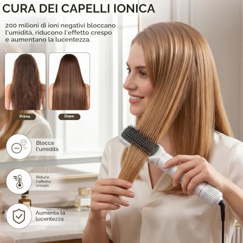 Unipampa 5 in 1 Hair Dryer, Multifunctional Hair Styler, Hair Styler Set 1000 W, Airbrush Air Styler, Hot Air Brush, Hair Dryer for Drying, Volume, Curls