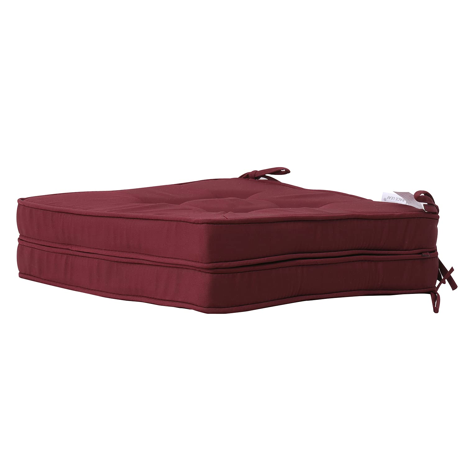 RACE LEAF Garden Chair Cushions,Chair Pads,Seat Pads for Dining Chairs,Cover Indoor Outdoor Seat Pad Cushions,for Your Living Room, Patio,Car,Office And More (square Pack of 2, Red)