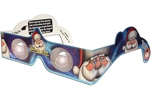 AMERICAN PAPER OPTICS 10 3D Paper Glasses, Holiday Specs, Santa Claus, Bulk