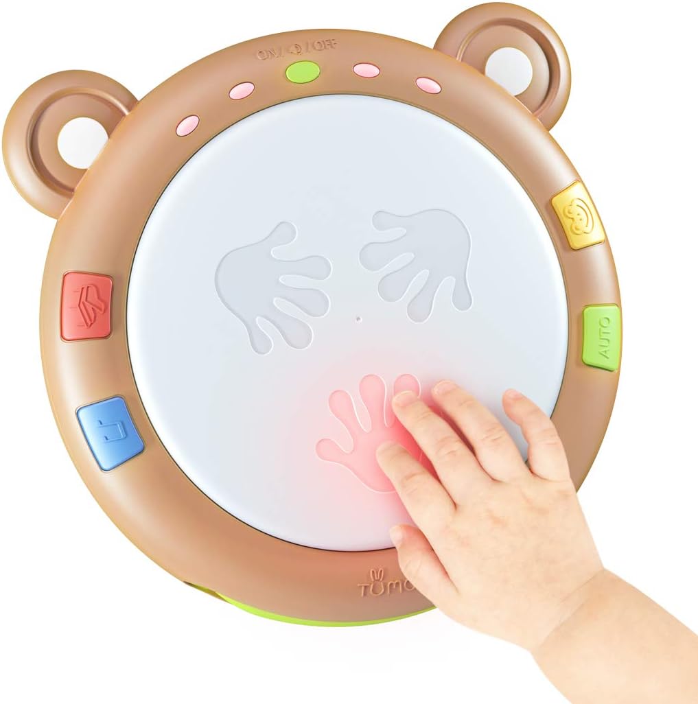 tumama Baby Musical Toys,3-in-1 Baby Musical Drum Instruments Sensory Toy with Light and Sounds,Activity Music Cube Toys for Kids,Baby Early Learning Sound Toys Gift for Toddler Infant - Image 5