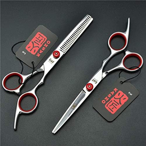 1 piece 703# 6.0 Inch 17.5cm Japan Kasho Red Screw Cutting Scissor Thinning Shears TOP GRADE Hairdressing Scissors Barbers Hair Scissors