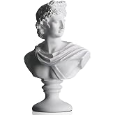 DOVDOV David Statue, Greek Decoration, Home Decoration Statue, Bust Sculpture for Home Decoration, Suitable for Living Room, Office, Shelf for Home Decoration David Statue