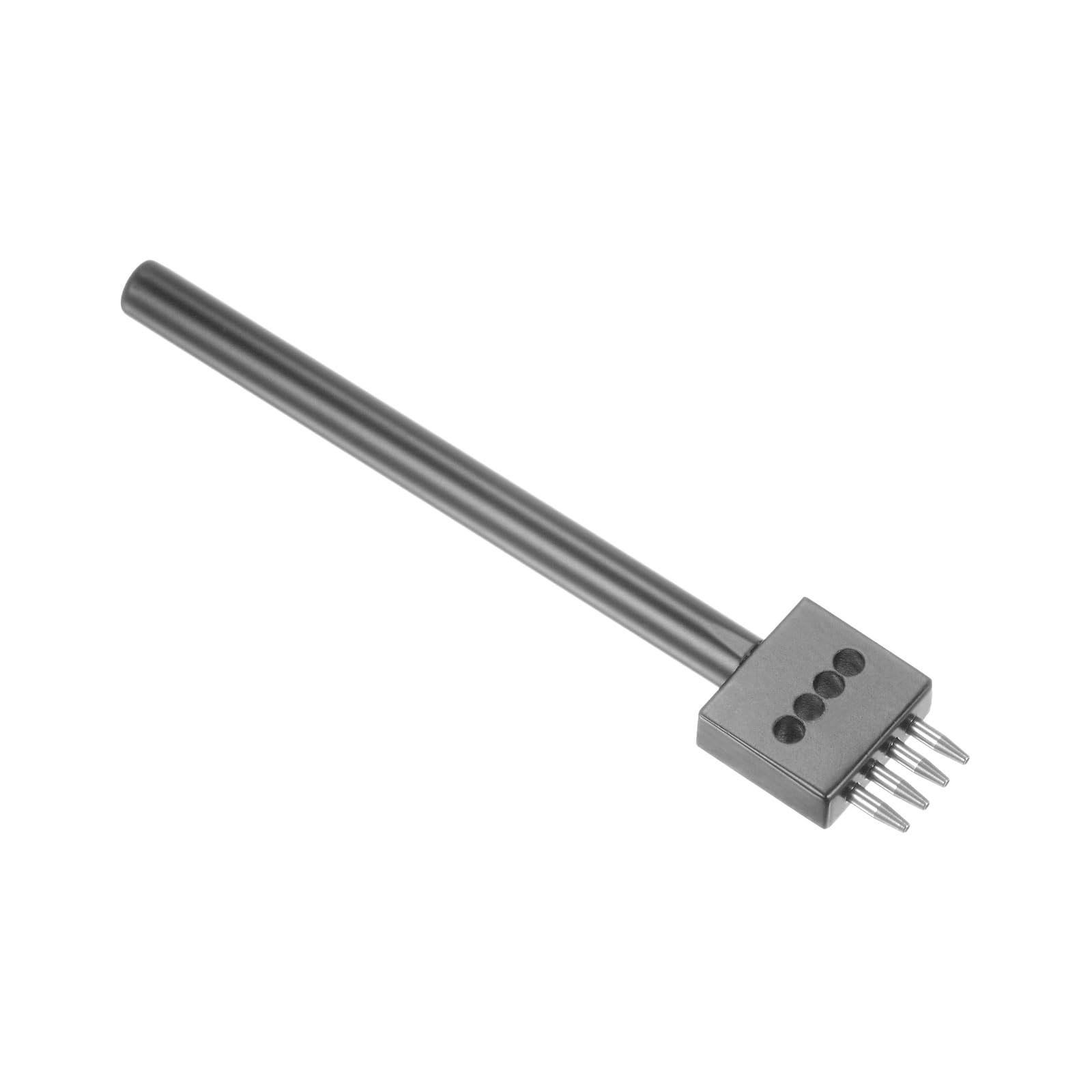 CoCud 4 Prong Punch Tool, 4mm Pitch, Carbon Steel Leather Round Hole Punch Tool - (Applications: for Leather Belt, Watch Band and Leather Strap Gasket)