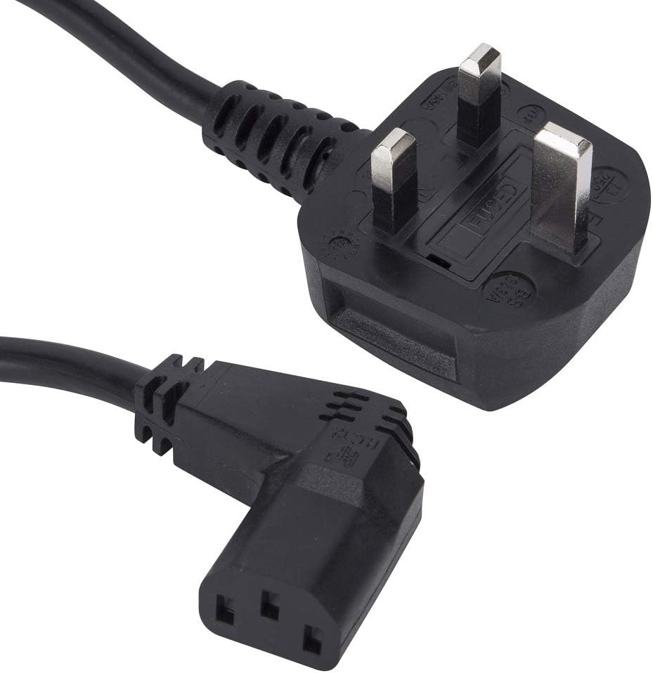 Computer Spares 10m UK Right Angled Kettle Lead Computer Power Lead 3 ...
