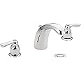Moen Chateau Chrome Two-Handle Low Arc Centerset Bathroom Faucet, 4945 ...