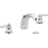 Moen Chateau Chrome Two-Handle Low Arc Bathroom Faucet, Valve Included ...