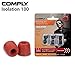 Comply Foam Premium Earphone Tips - Isolation T-100 (Red, 3 Pairs, Medium)
