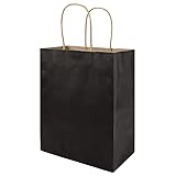 bagmad 100 Pack Medium 8x4.75x10 inch Black Kraft