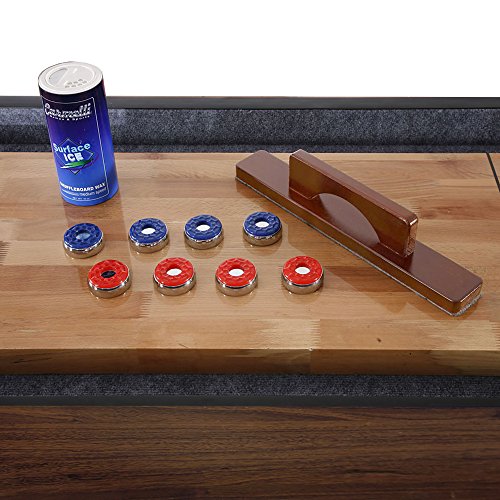 Hathaway Challenger 12Ft Shuffleboard Table w Walnut Finish, Hardwood