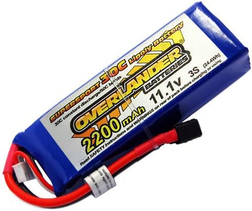 BATTERY, LI-POLY 3S 30C 11.1V 2200MAH 2567 By OVERLANDER