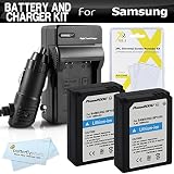 2 Pack Battery and Charger Kit For Samsung NX1000, NX210, NX200, NX300, NX2000, NX1100, NX500 Digital Camera Includes 2 Extended Replacement (1200maH) ED-BP1030, ED-BP1130 (BP1030), (BP1130) Batteries + Ac/Dc Charger + More
