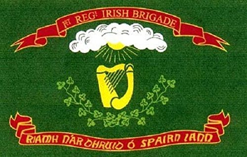 3x5 1st Irish Brigade Flag with Ireland Harp Union War Infantry Banner Vivid Color and UV Fade Resistant Canvas Header and Double Stitched polyester materia