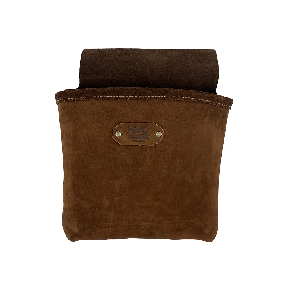 Hide & Drink, Tool Belt Bag for Constructor, Single Big Pocket Handmade from Full Grain Leather - Swayze Suede