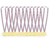 Caydo 12 Pcs Kids Children's Gold Plastic Winner Award Medals
