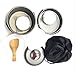 SHS 9 Pieces Camping Cookware Mess Kit Outdoor Camp Cook Set Picnic includes Pot,Pan,Utensils,Bowls and Cleaning Loofah.Nonstick for Hiking,Backpacking