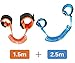 HIG Anti Lost Wrist Link for Child & Babies Toddler Safety, Harnesses & Leashes Walking Hand Belt Straps (4.9ft Orange + 8.2ft Blue)