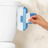 Loo Kids Flushable Wipes Dispenser &ndash; Fits Standard Size Flushable Wipes Only &ndash; No-Drill Suction Mount Wipe Holder for Toilet Tank, Tile, or Smooth Bathroom Surfaces, Blue