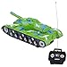 Gimilife Military RC Battle Tank Remote Control Battling Tank Toys for Kids ,Bump and Go Action with Lights and Real Sounds，Green