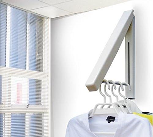 Elikeable Clothes Durable Rack Hangers Folding Coat Hanger ，1Pcs Hanger Stainless Steel Folding Wall Hanger Mount Clothes Foldable Hangers (type-1)
