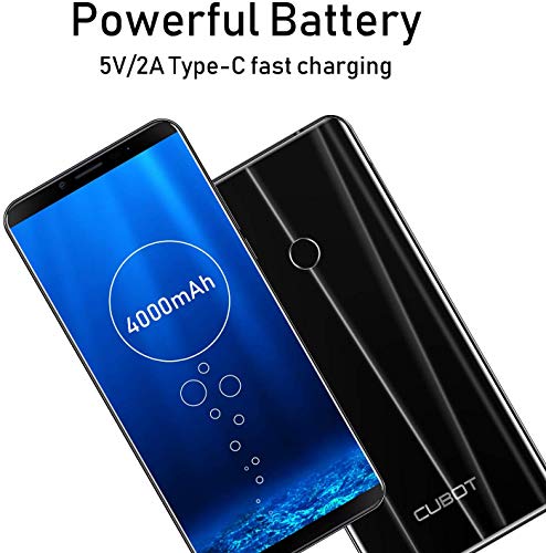 CUBOT X19 64GB 5.93-Inch FHD+ 4G Smartphone Unlocked with 4GB RAM, Android 9.0, Dual Sim, 4000mAh Battery, 16MP Camera, Fingerprint Sensor,Face ID-Black