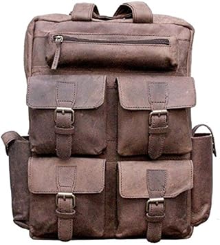 ECHO Vintage Genuine Buffalo Leather 18 Backpack Rucksack Travel Bag College Bag SALE