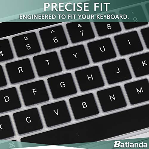 Batianda Premium Black Ultrathin Keyboard Cover Protector Silicone Skin for New MacBook Pro 16 inch 2019 Release with Touch Bar & Touch ID Model:A2141 - Thumbnail 6