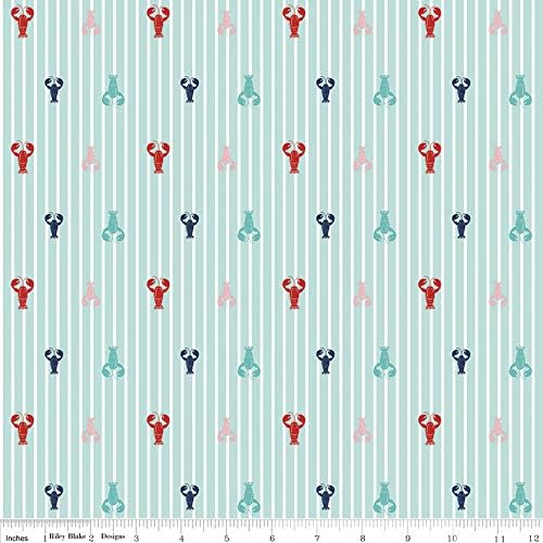 Riley Blake Design Seaside Lobsters Aqua