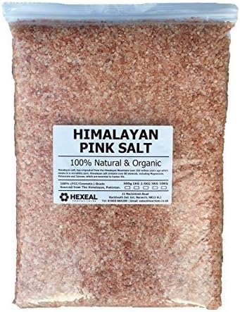 HIMALAYAN PINK SALT | Coarse | 5KG BAG | FCC Food/Cosmetic Grade | 100% Organic &amp; Natural by Hexeal Chemicals