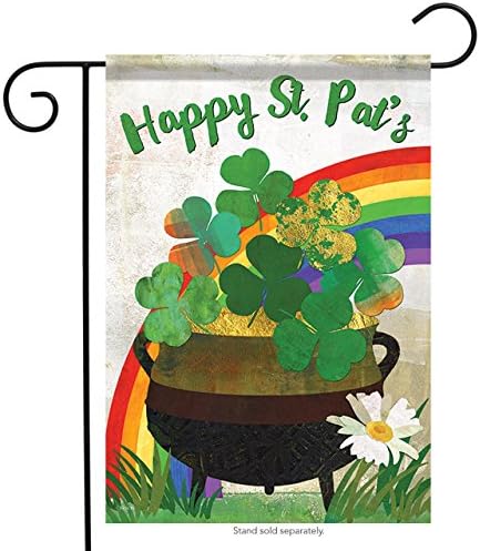 Pot of Gold St. Patrick's Day Garden Flag Clover Irish Shamrock 12.5" x 18"