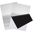 2Pcs 304 Stainless Steel Sheets Metal 8" x 12" x 1/64" (0.50MM) Inch 304 Stainless Steel Plates 24 Gauge Stainless Steel Shim Stock Plates Metal Sheets for Crafting, Stovetop, Snow Frosted Surface