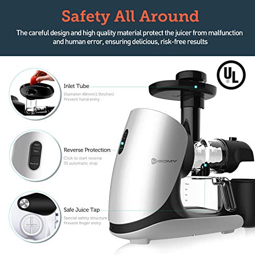 Juicer Machines, MEOMY Slow Masticating Juicer Extractor, Ceramic Auger