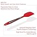 Silicone Spatula Set,Besiva 5-piece 600ºF Heat-Resistant Spatulas,Baking Spoons & Silicone Brush,Safe Soft and Non-stick Flexible Rubber Spatulas with Stainless Steel Core Design(Red)
