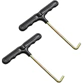 OYWOBET Black Trampoline Stainless Steel Spring Pull Tool with Plastic Handle, T-Hook Spring Puller